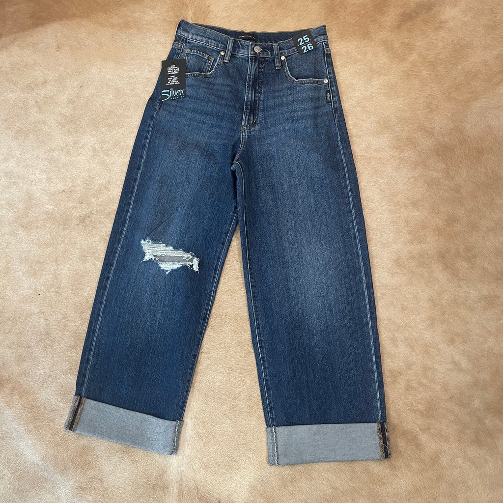 Silver Jeans - Be easy wide leg crop with cuff
