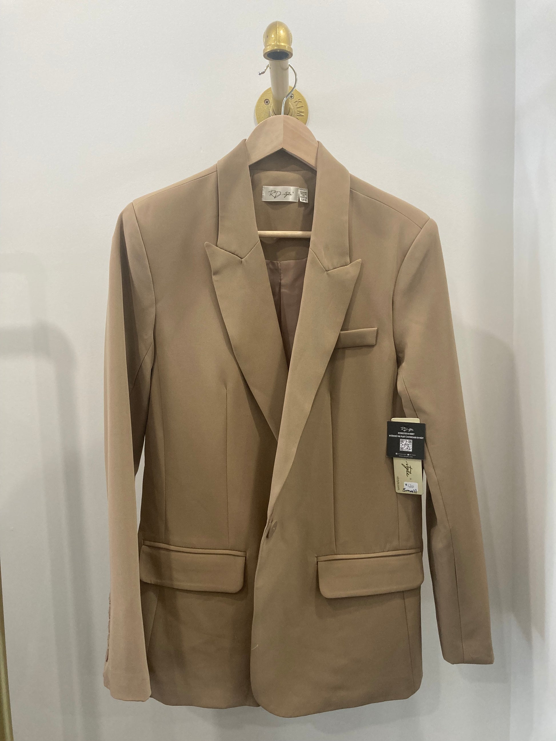 RD Style - Tan Boyfriend Blazer