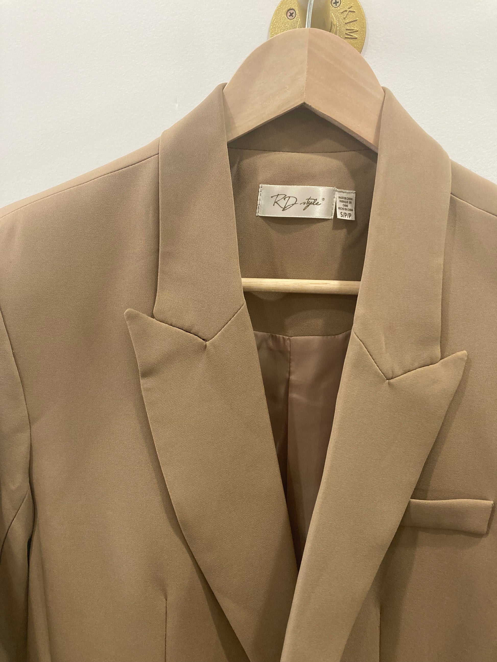 RD Style - Tan Boyfriend Blazer